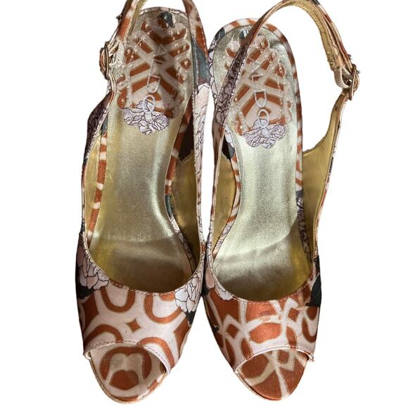 Aldo open toed espadrille sling back floral print heels size 6 - Picture 6 of 10